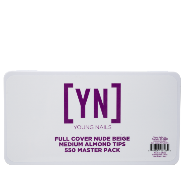 Full Cover Nude Beige Medium Almond Tips 550 Master Pack Online now