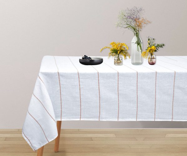 Copper Lurex Metallic Tablecloth For Sale