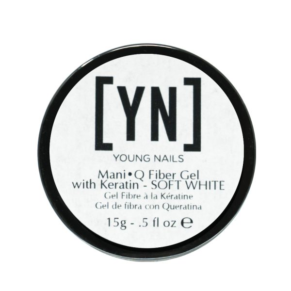 Mani•Q Fiber Gel with Keratin, Soft White, A Soft White, 15g Jar Online