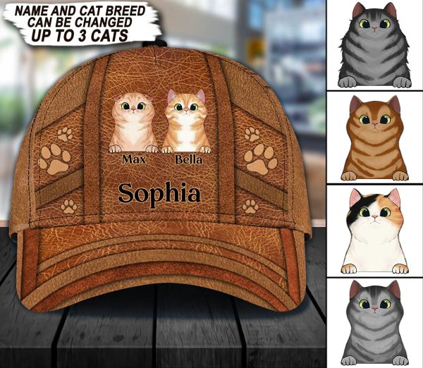 Cat Personalized Classic Cap, Personalized Gift for Cat Lovers, Cat Mom, Cat Dad - CP009PS11 Online Hot Sale