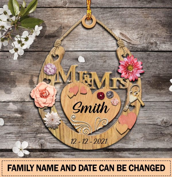 Personalized Couple Custom Shaped Ornament, Personalized Gift for Couples, Husband, Wife, Parents, Lovers - WO035PS06 Online