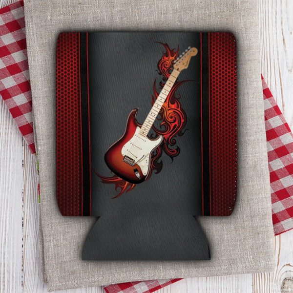 Personalized Guitar Koozies, Personalized Gift for Music Lovers, Guitar Lovers - KZ006PS06 Online - Image 2
