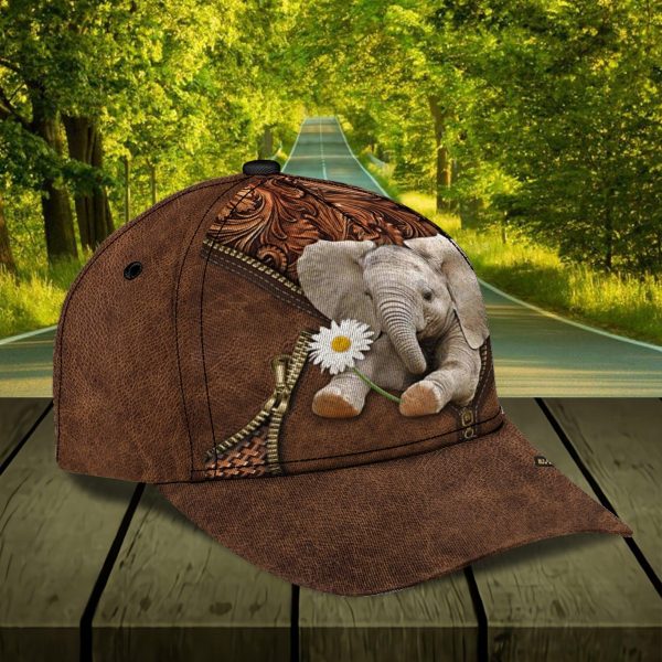 Personalized Elephant Classic Cap, Personalized Gift for Elephant Lovers - CP390PS06 on Sale - Image 3