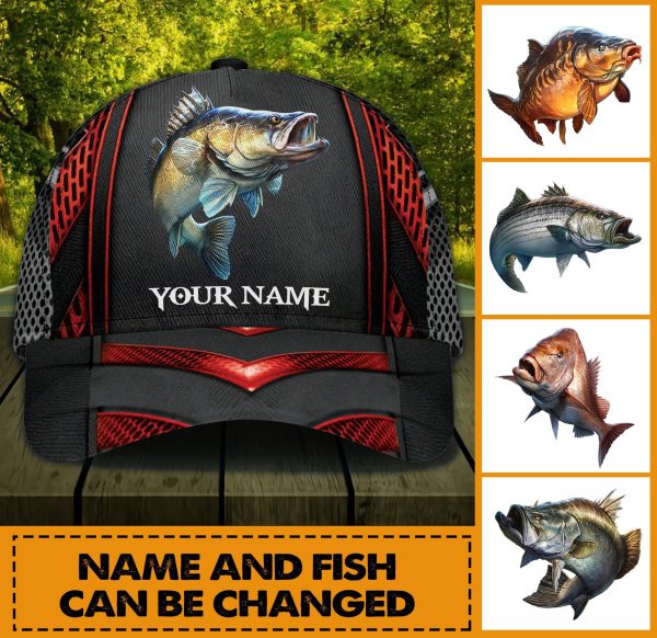 Fishing Lovers Personalized Classic Cap, Personalized Gift for Fishing Lovers - CP006PS09 For Sale