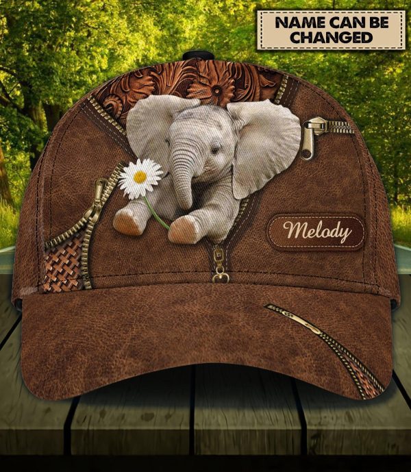 Personalized Elephant Classic Cap, Personalized Gift for Elephant Lovers - CP390PS06 on Sale