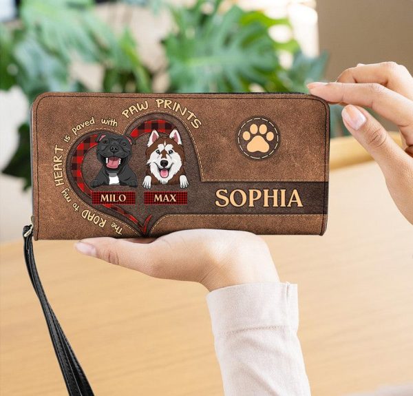 Dog Personalized Clutch Purse, Personalized Gift for Dog Lovers, Dog Dad, Dog Mom - PU044PS05 Supply