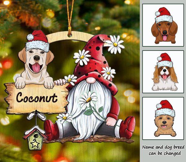 Christmas Dog Personalized Custom Shaped Ornament, Personalized Gift for Dog Lovers, Dog Dad, Dog Mom - WO004PS01 on Sale