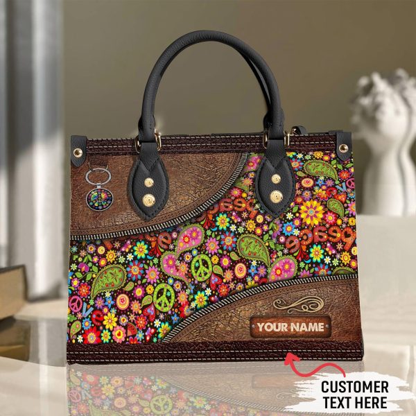 Hippie Personalized Leather Handbag, Personalized Gift for Hippie Life, Hippie Lovers - LD014PS05 Supply