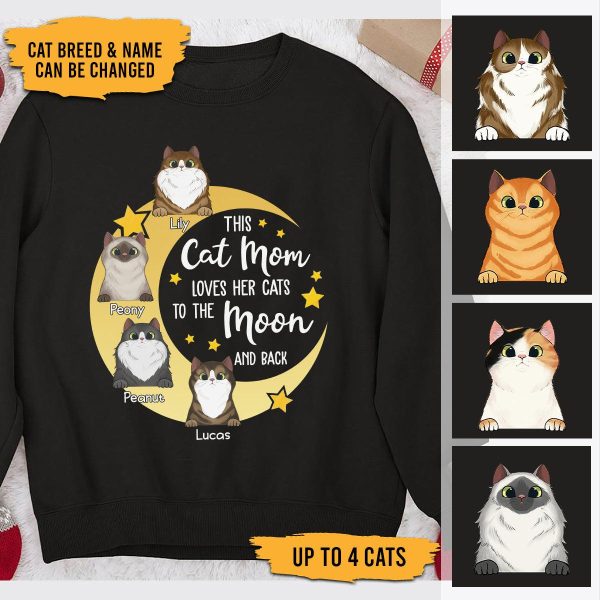 Cat Personalized T-shirt, Personalized Gift for Cat Lovers, Cat Mom, Cat Dad - TS042PS04 Hot on Sale